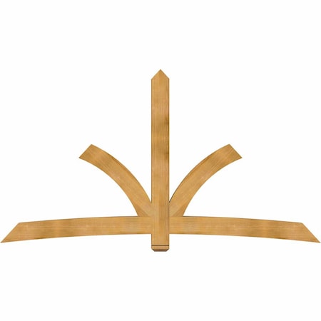 Ekena Millwork Davenport Rough Sawn Timber Gable Bracket, Western Red Cedar, 108"W x 58"H x 4"D x 6"F, 13/12 Pitch GBW108X58X0406DAV00RWR